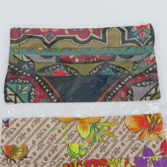 Johnny Was Adult One Size OSFM Silk Charmeuse Multicolor Floral Face Masks NEW - Picture 2 of 8